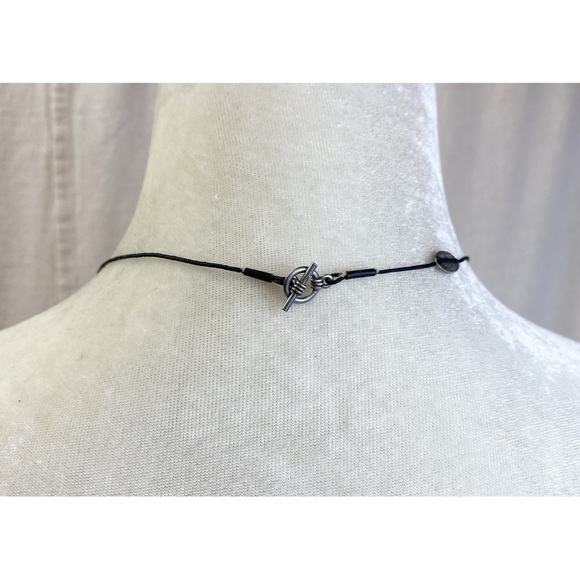 Danforth pewter Oak leaf and stone necklace vintage 1997 - Picture 3 of 7